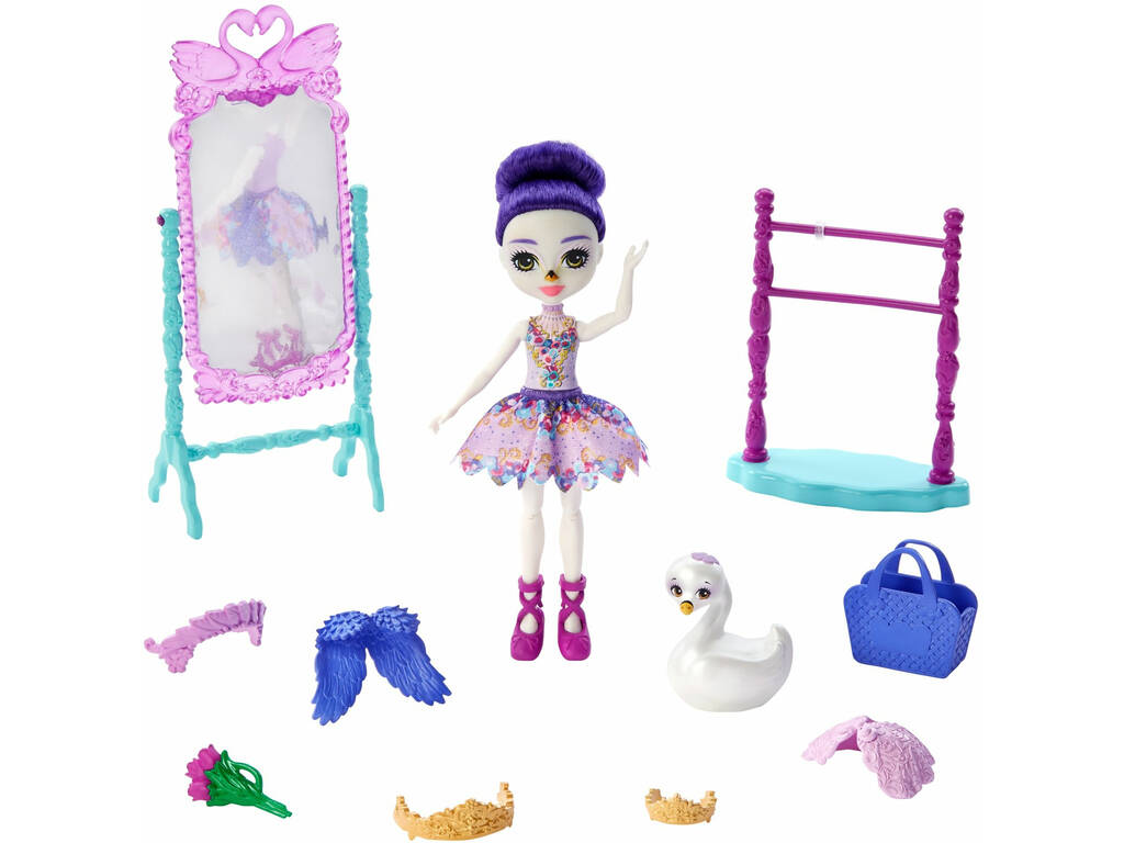 Royal Enchantimals Sarely Swan Con Studio Di Balletto Mattel GYJ06