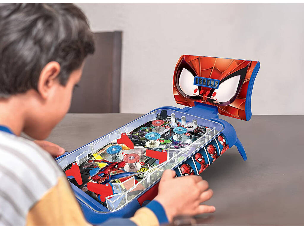 Flipper électronique Spiderman avec lumières et sons Lexibook JG610NI