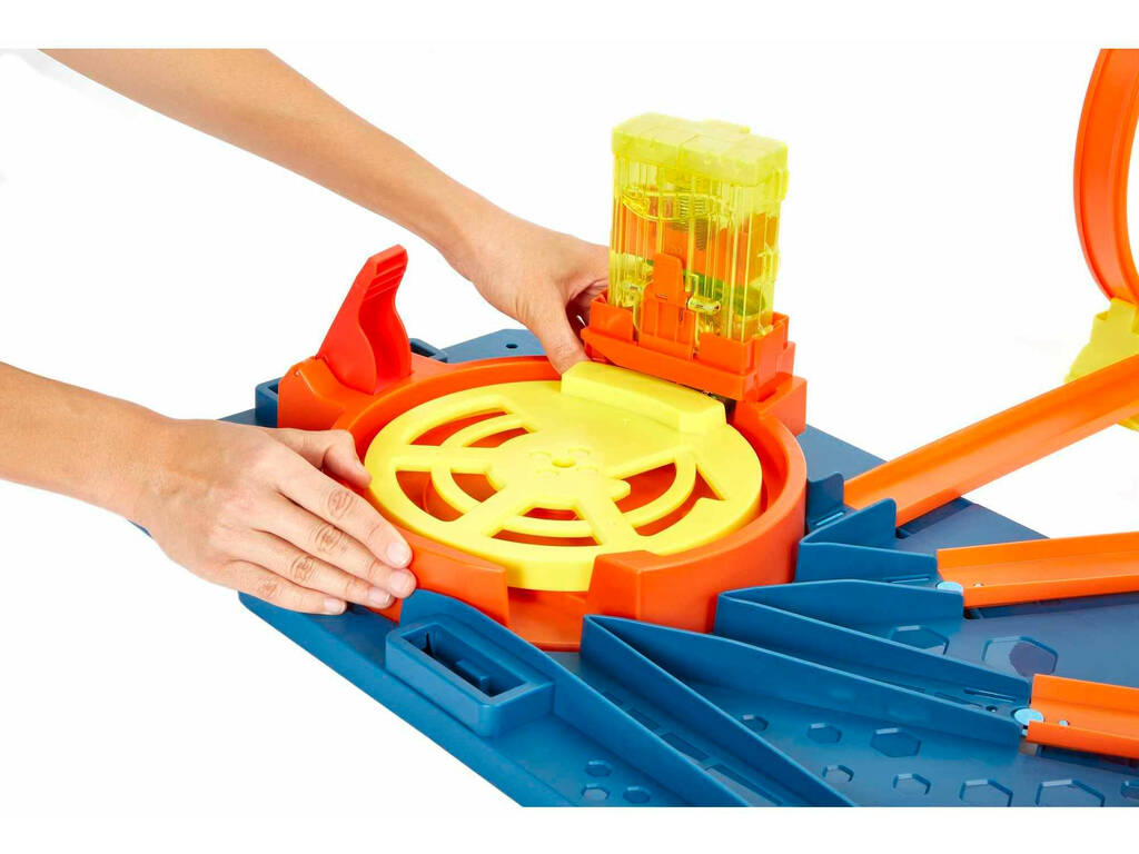 Hot Wheels Caja con Constructor Lanzador Veloz Mattel GVG11