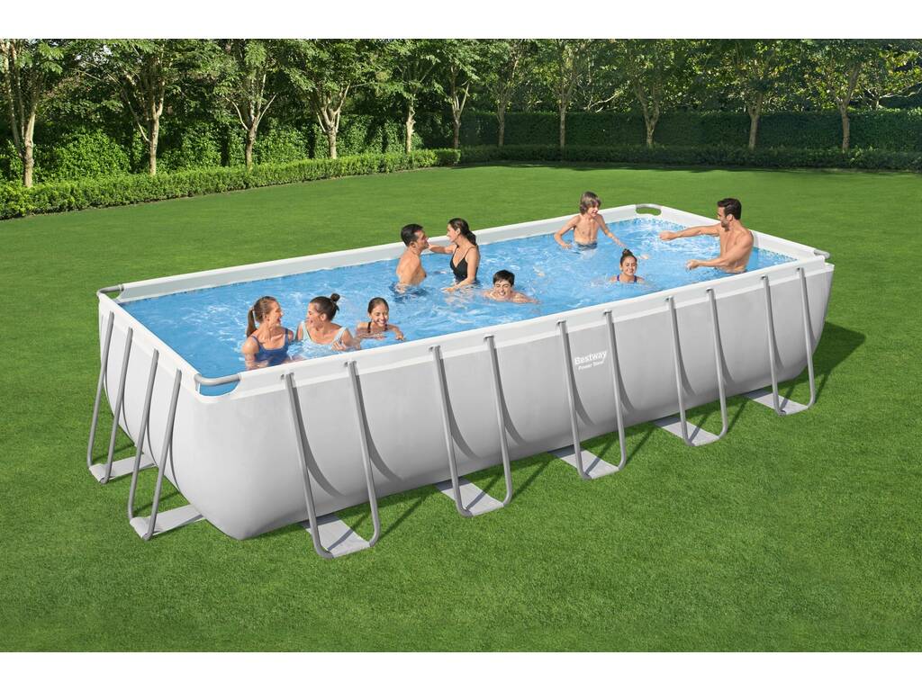 Piscina Fuori terra Rettangolare 640x274x132 cm. Power Steel Bestway 5612B