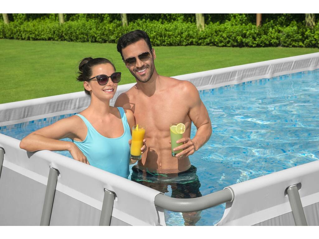 Piscina Fuori terra Rettangolare 640x274x132 cm. Power Steel Bestway 5612B