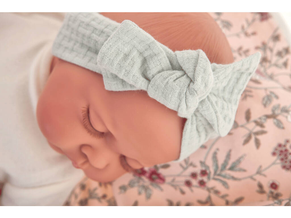 Bambola neonata Luna Coperta Fiori 40 cm. Antonio Juan 33121