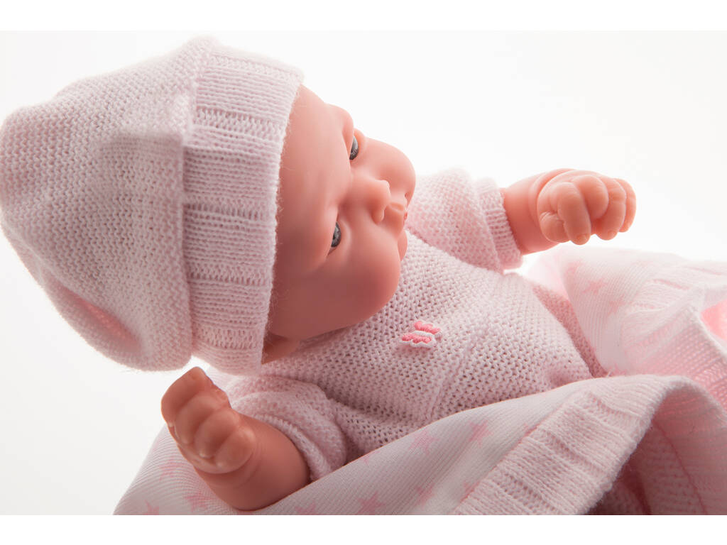 Bambola Pitu coperta rosa 26 cm. Antonio Juan 40070