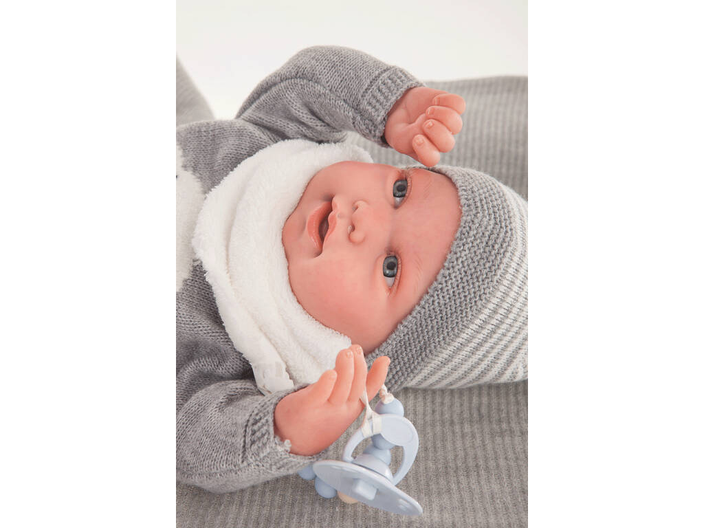 Bambola Sweet Reborn Pipo Grigio Toquilla 40 cm. Antonio Juan 80114