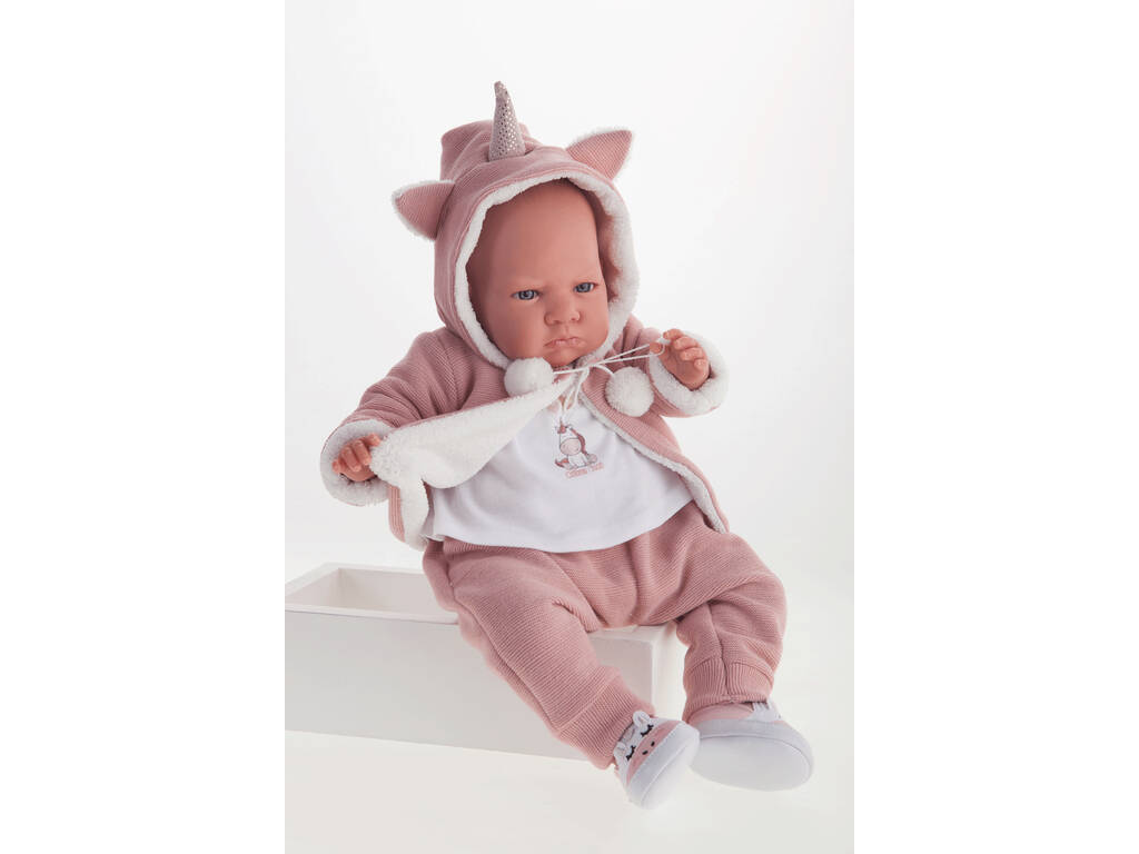 Muñeca Mi Primer Reborn Berta Unicornio 52 cm. Antonio Juan 81168