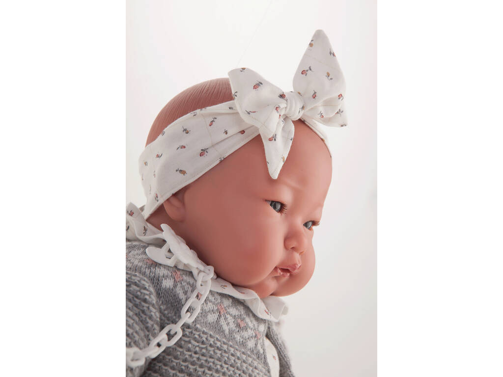 Bambola La mia prima Reborn Alejandra Giacca grigia 52 cm. Antonio Juan 81172