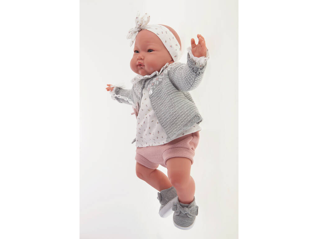 Bambola La mia prima Reborn Alejandra Giacca grigia 52 cm. Antonio Juan 81172