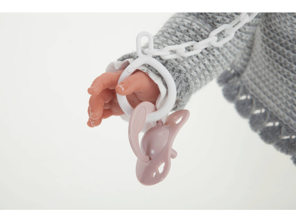 Bambola La mia prima Reborn Alejandra Giacca grigia 52 cm. Antonio Juan 81172