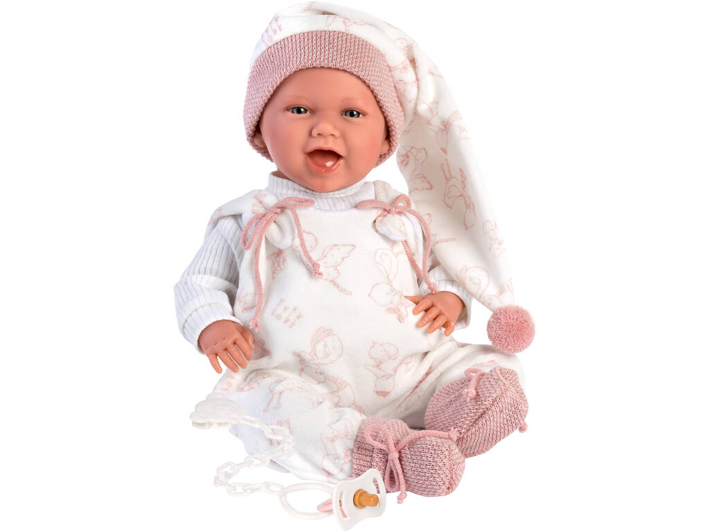 Nacelle de poupée Mimi Smiles Pink Stork 42 cm. Llorens 74006