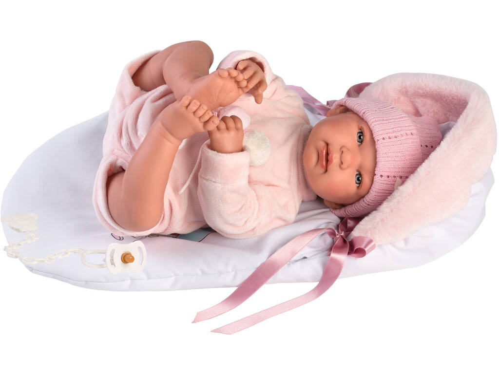 Poupée Tina avec sac à chenilles 44 cm. Llorens 84452