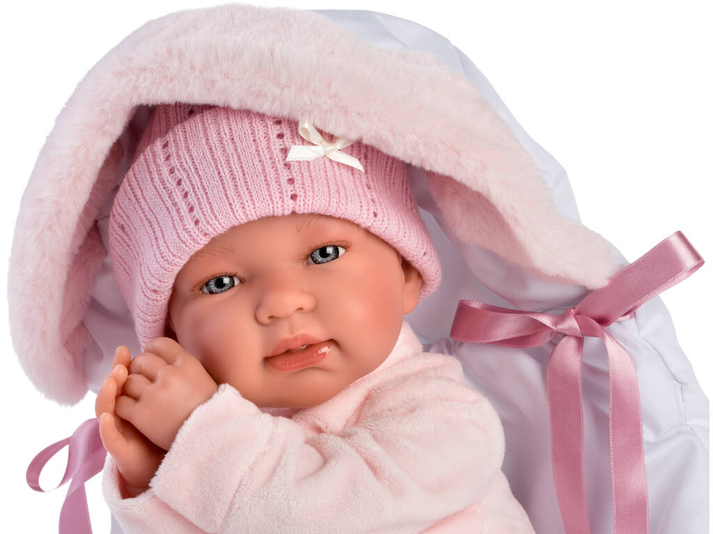 Poupée Tina avec sac à chenilles 44 cm. Llorens 84452