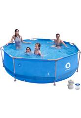 Piscine Hors Sol Super Round Pool Set 300x76 cm. Avec Système de Filtrage 1136 L. Jilong 17798EU