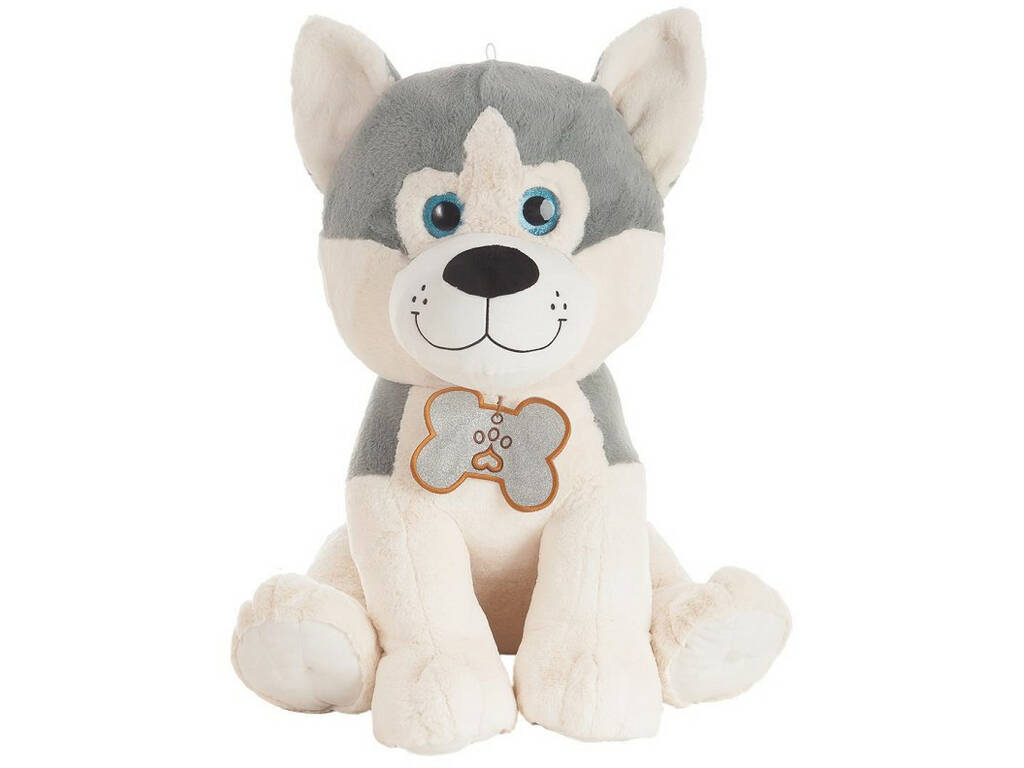 Peluche cane Toby con osso 3. 50 cm. Llopis 20335