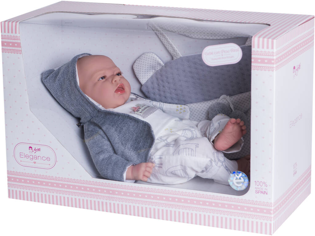 Doll Elegance Dafne Grey 40 cm. Avec le sac Arias 60642