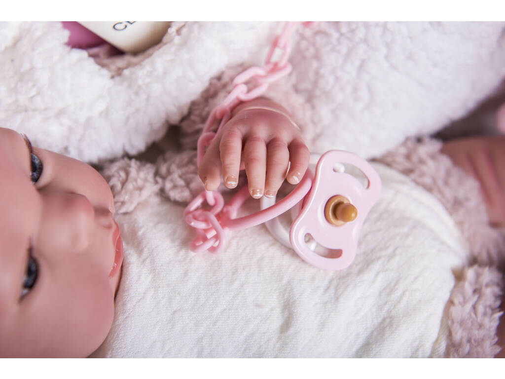 Boneca Reborn Anna 40 cm. Com Manta e Peluche Arias 98053