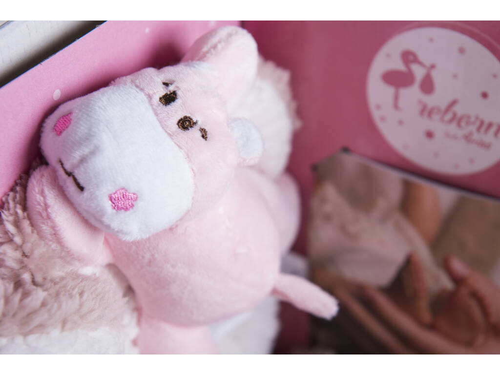 Boneca Reborn Anna 40 cm. Com Manta e Peluche Arias 98053