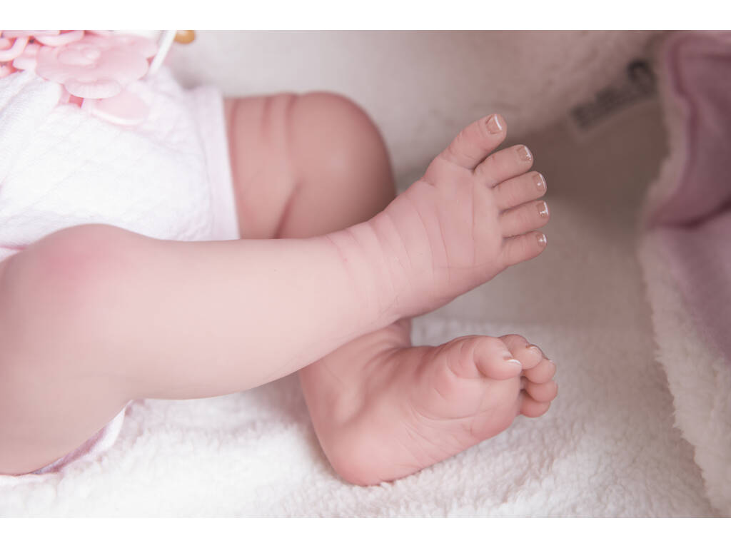 Raquel Reborn Doll 40 cm. Avec couverture et peluche Arias 98056