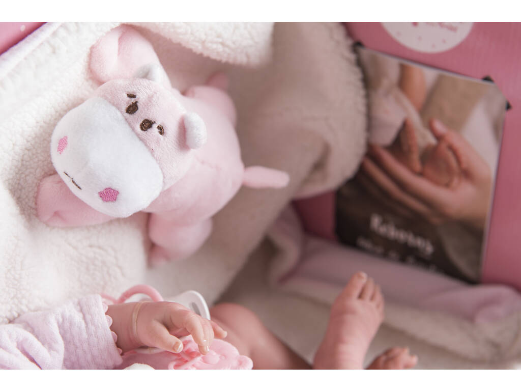 Raquel Reborn Doll 40 cm. Avec couverture et peluche Arias 98056