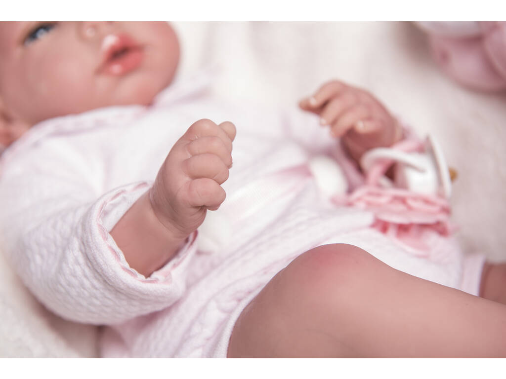 Raquel Reborn Doll 40 cm. Avec couverture et peluche Arias 98056