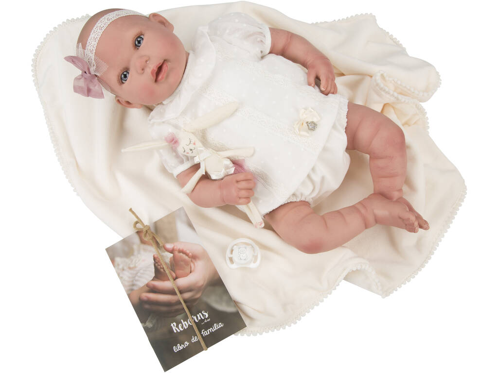 Boneca Reborn Naroa 45 cm. Com Manta e Bonequinho Arias 98088