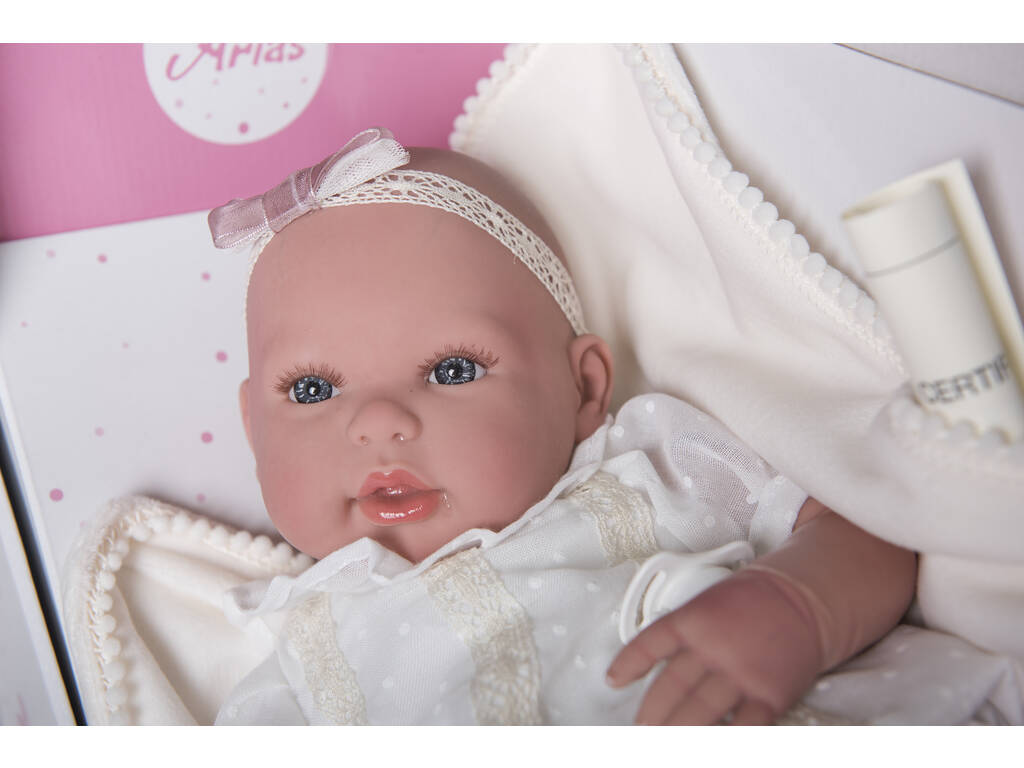 Boneca Reborn Naroa 45 cm. Com Manta e Bonequinho Arias 98088