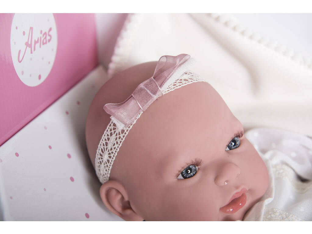 Boneca Reborn Naroa 45 cm. Com Manta e Bonequinho Arias 98088