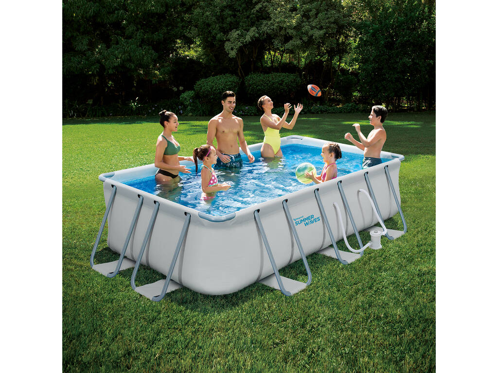 Piscine Hors-Sol Elite Frame Summer Waves de 400x200x100 cm. Polygroup P4130739EOEU