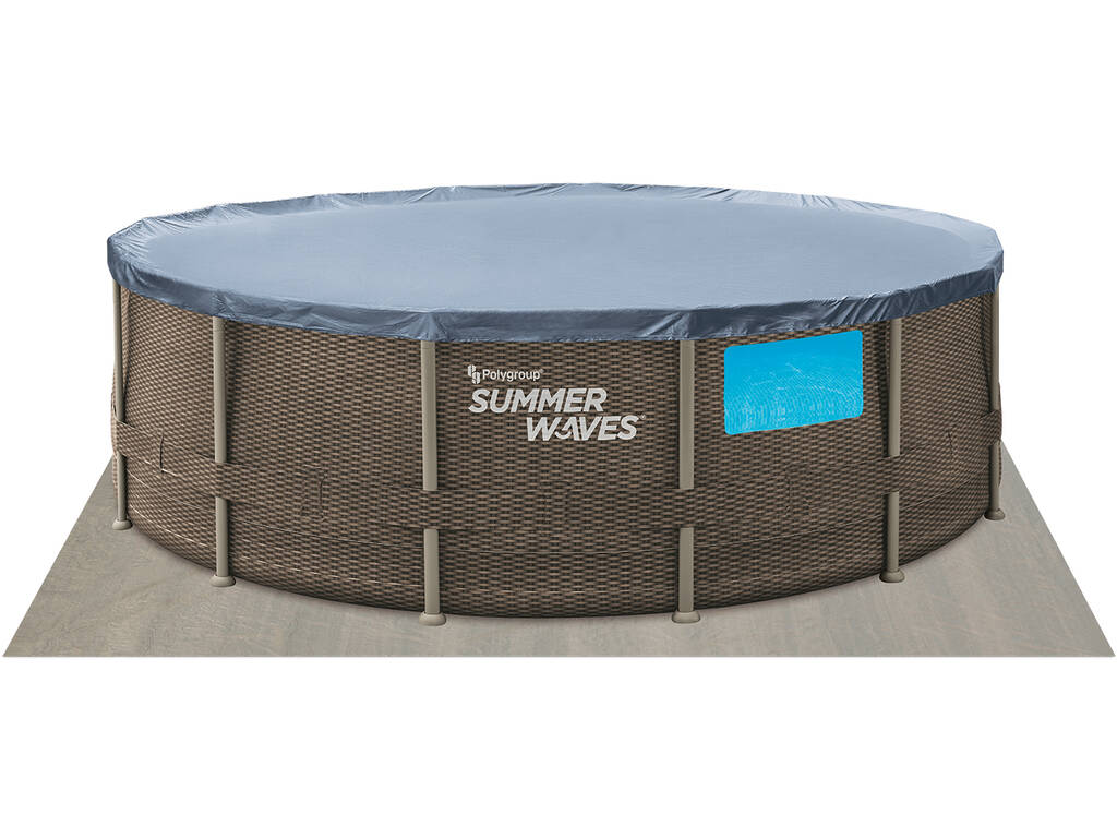 Piscine Hors-Sol Elite Frame Summer Waves de 457x122 cm avec Épurateur Polygroup P8Q01548BOE