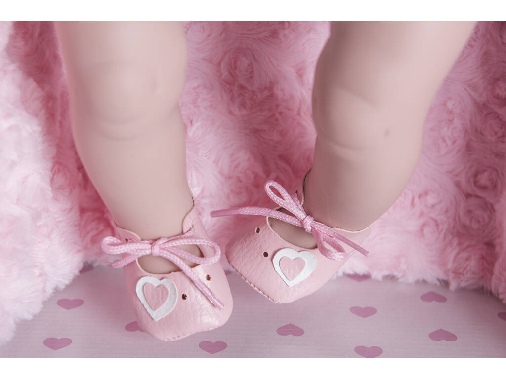Sara New Born Doll 50 cm. Bavoir bleu Llorona Bavoir bleu Couverture rose Berbesa 5212