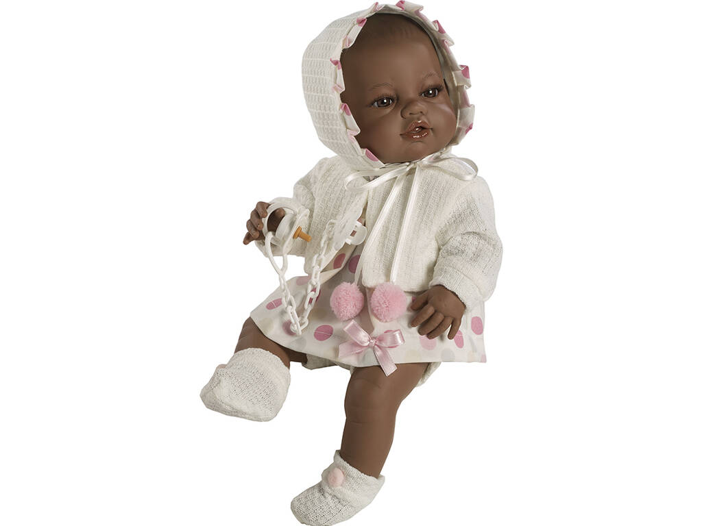 Bambola neonata Neretta 42 cm. Giacca Crema Berbesa 5112N