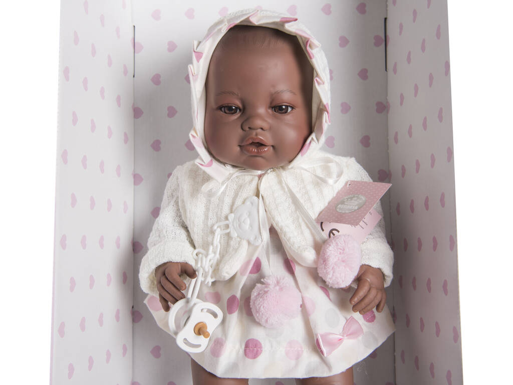 Bambola neonata Neretta 42 cm. Giacca Crema Berbesa 5112N