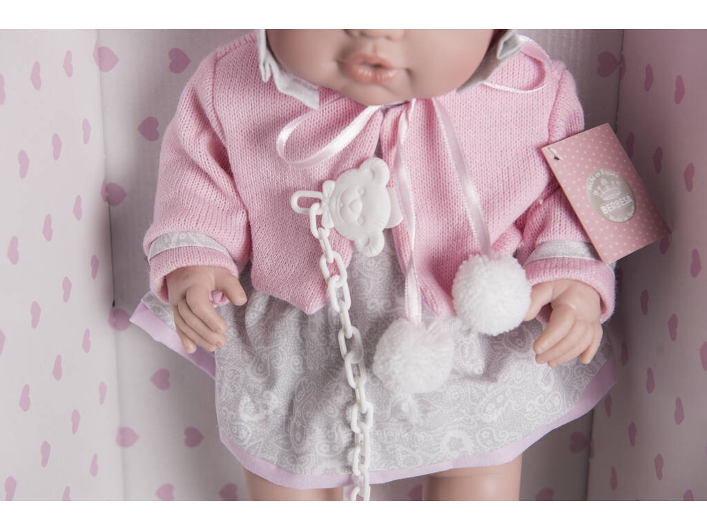 Poupée nouveau-né 42 cm. Veste et robe en tricot Berbesa 5104