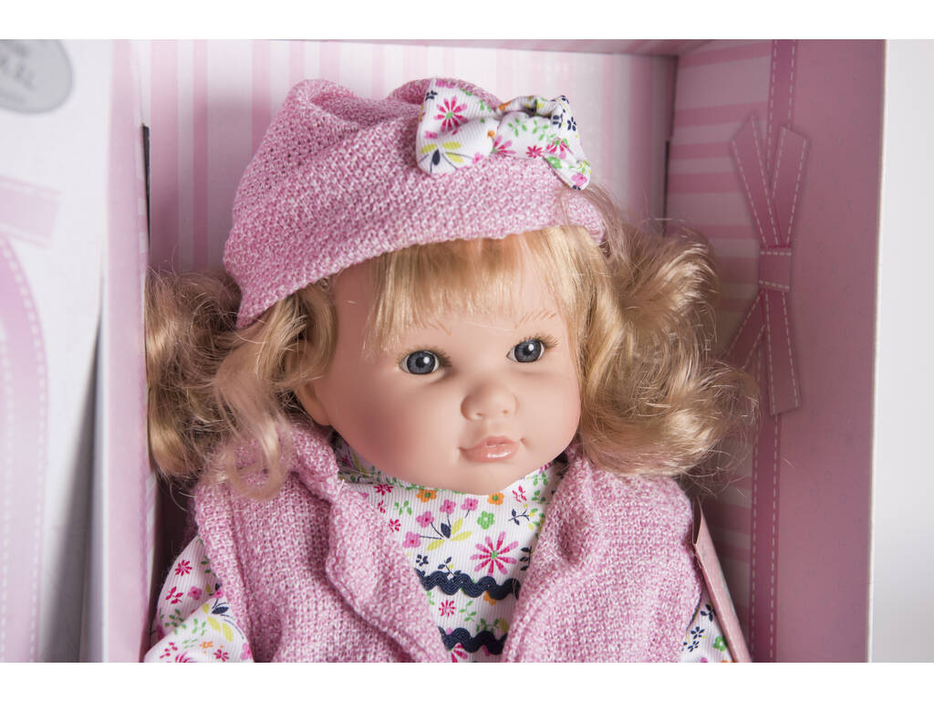 Poupée parlante Sandra 40 cm. Robe et chapeau Berbesa 4420