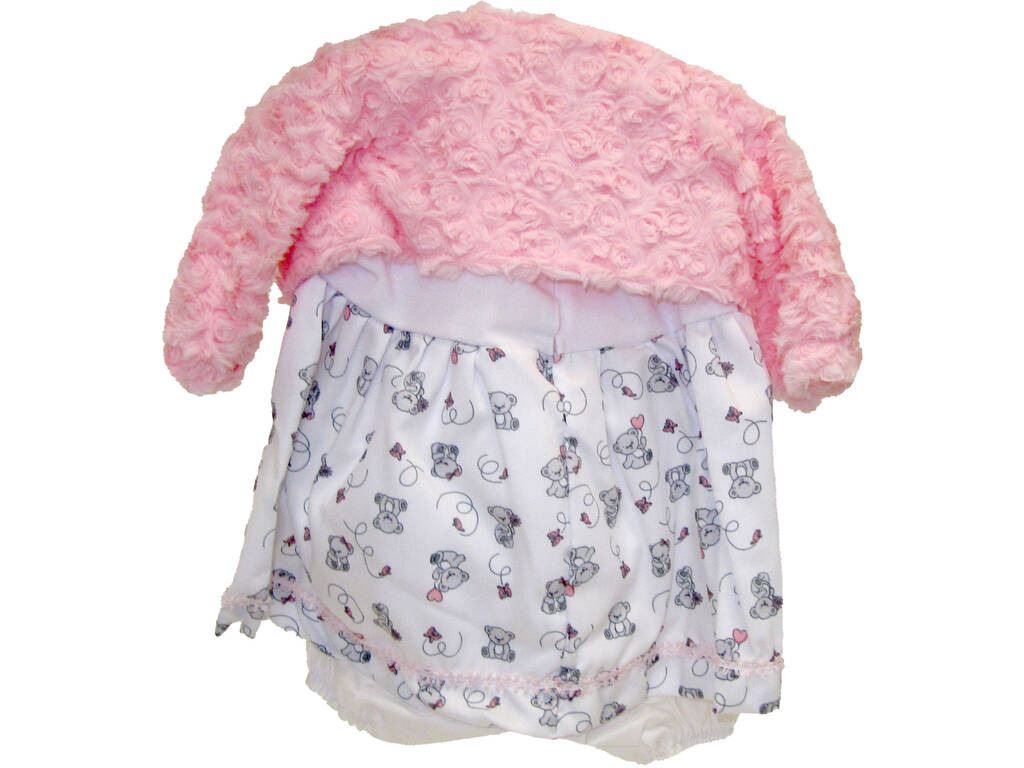 Vestido de Boneca 62 cm. Casaco Cor-de-Rosa Berbesa T8053