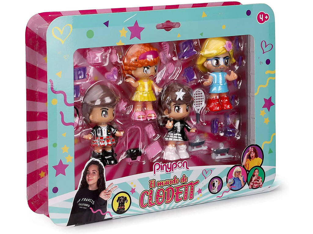 Pinypon Mundo Clodett 4 Figuras Famosa 700016941