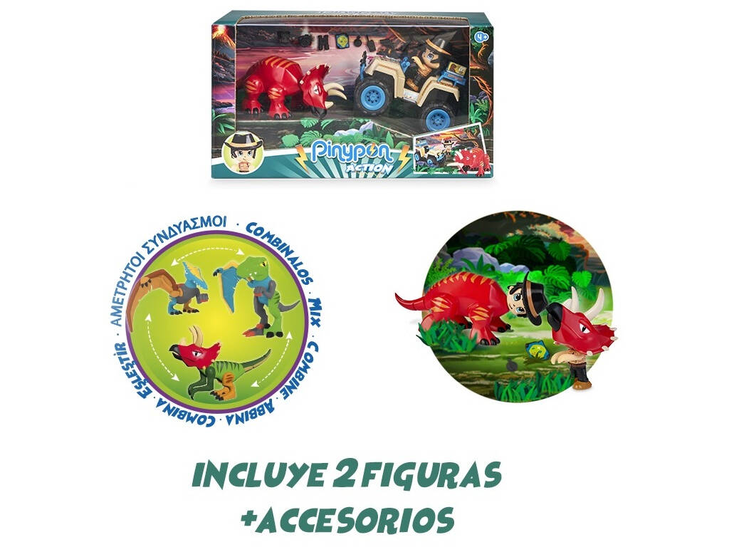 Pinypon Action Wild Quad Mit Dinosaurier Famosa 700016772