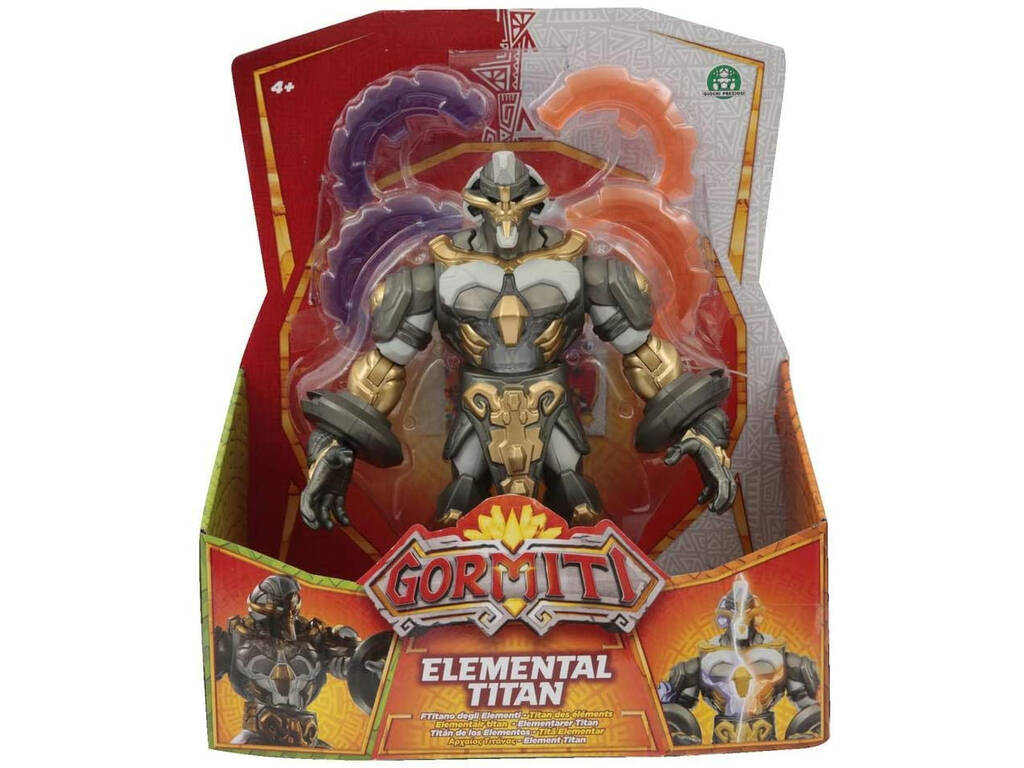 Gormiti Titan Elemental Figure avec Lumières et Sons 22 cm. Célèbre GRA10000