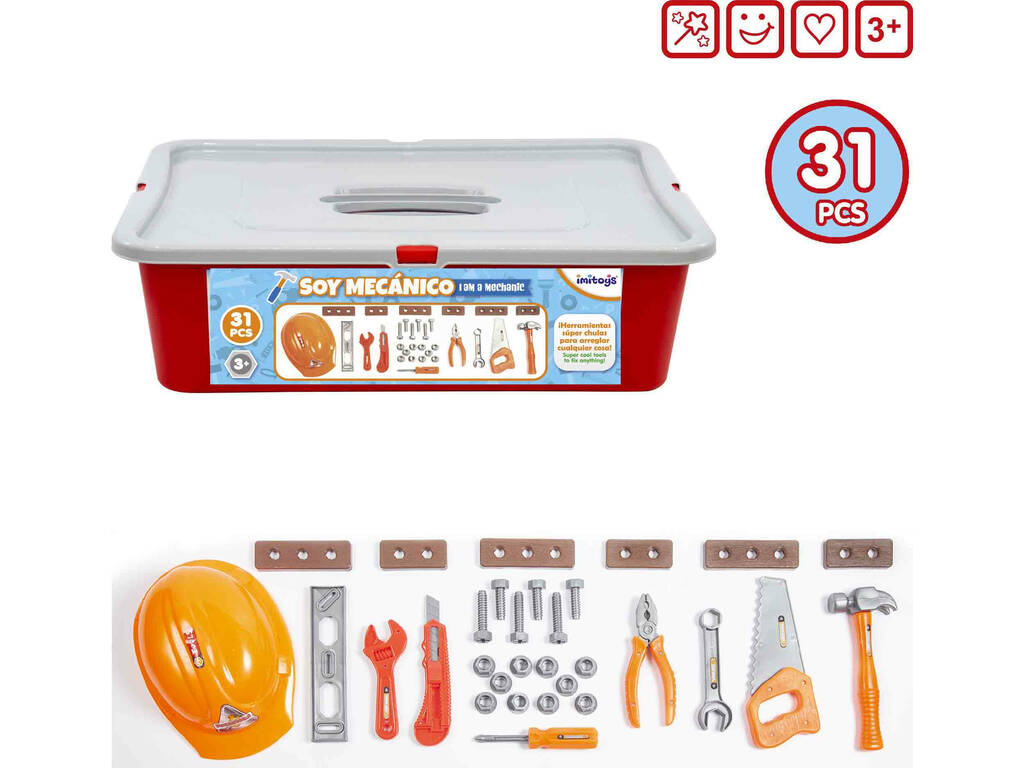 Mallette à outils Je suis un mécanicien 32 pièces
