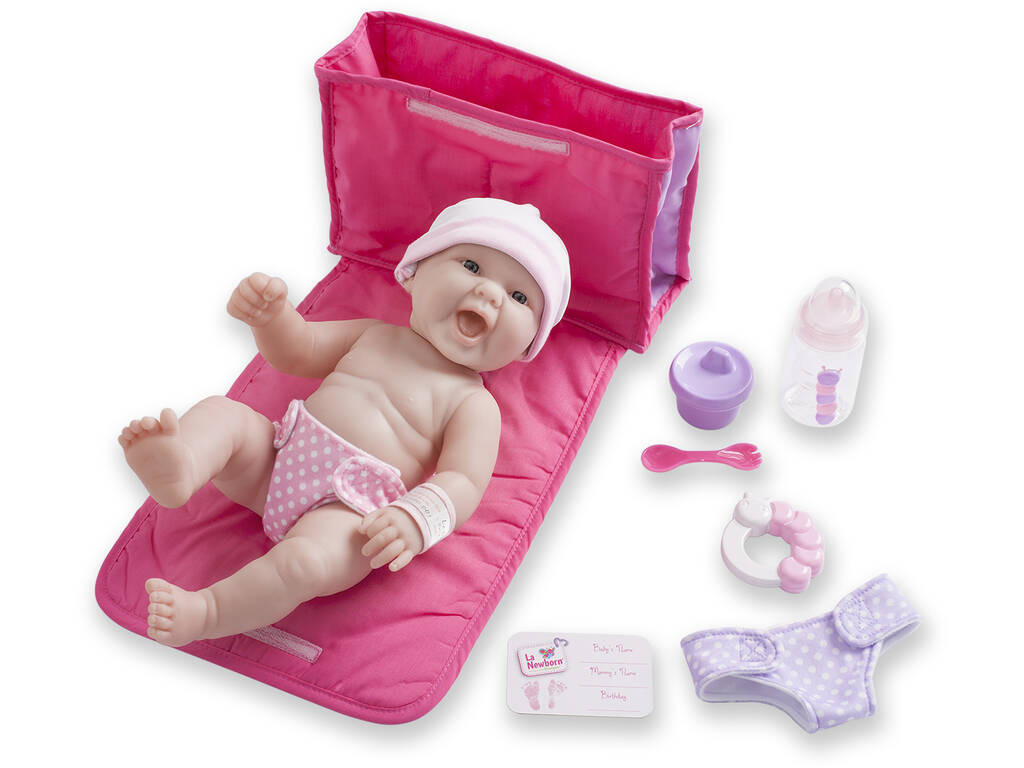 Ensemble de poupées nouveau-né 33 cm avec sac à langer JC Toys 18332