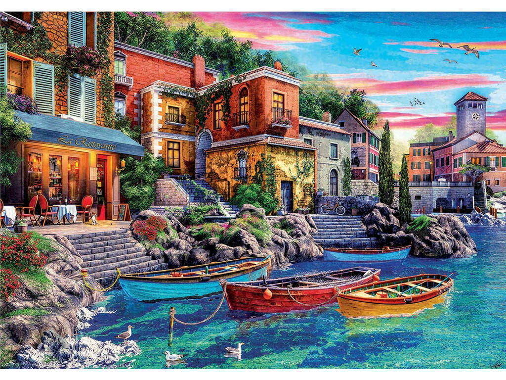 Puzzle 3000 Tramonto a Como Educa 19052