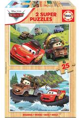 Casse-tête en bois 2x25 Cars Educa 18877