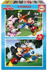 Puzzle 2X48 Mickey & Friends Educa 18885