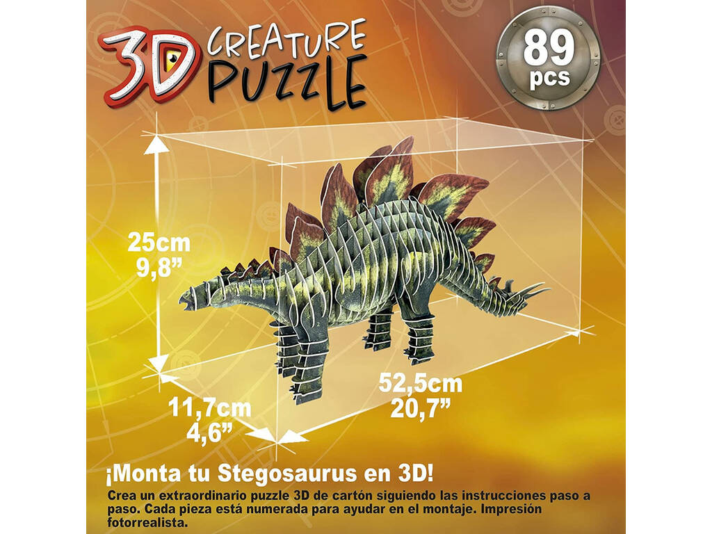 Stegosauro 3D Creatura Puzzle Educa 19184