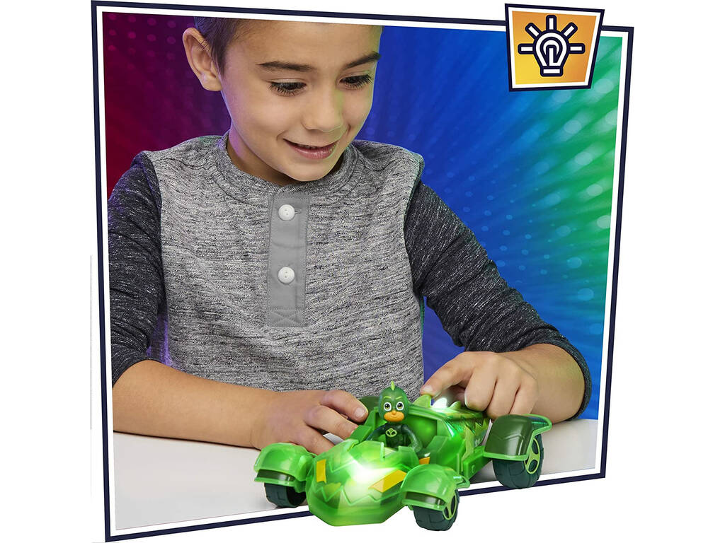 PJ Masks Vehículo Luminoso Gekko Hasbro F2137