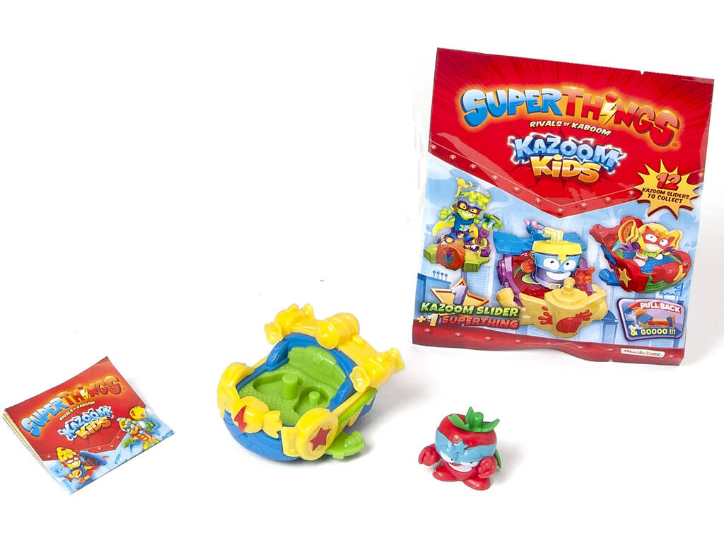 Superthings Kazoom Kids Surprise Enveloppe avec figurine et boîte magique coulissante PST8D212IN00