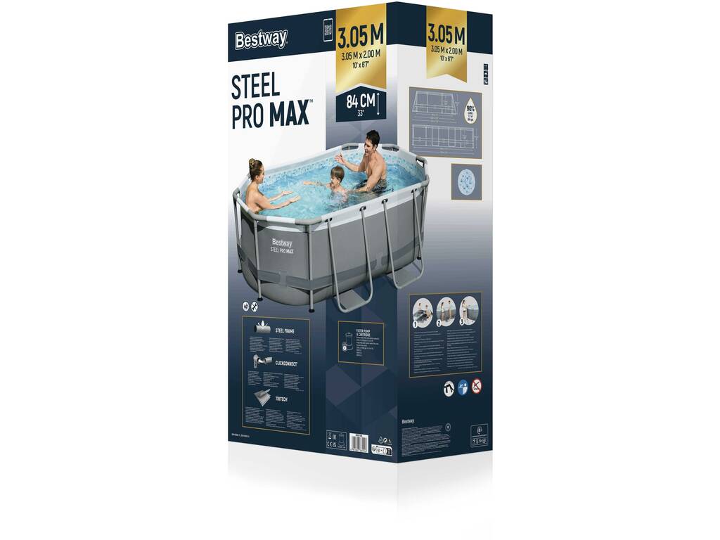 Piscine Hors-Sol Ovale Power Style 305x200x84 cm. Bestway 5614A