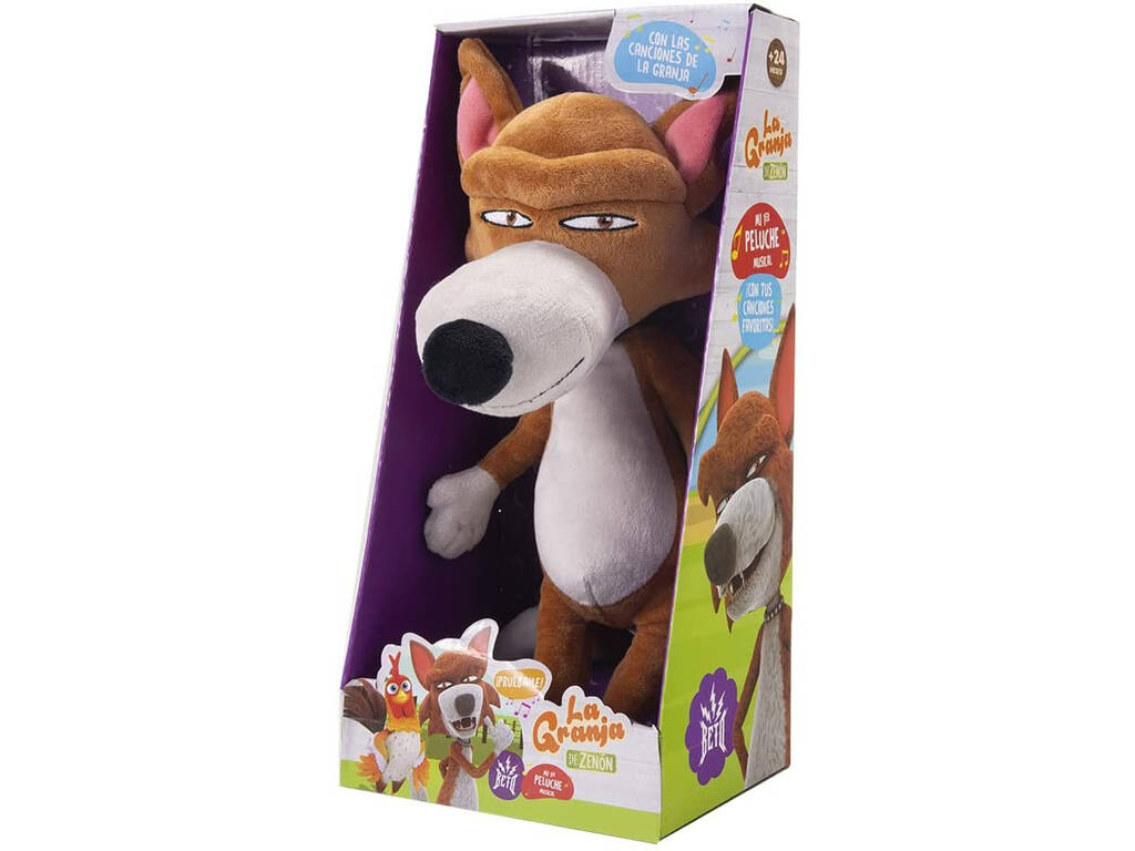 La Granja De Zenón Peluche Musical Lobo Beto Bandai AR80006