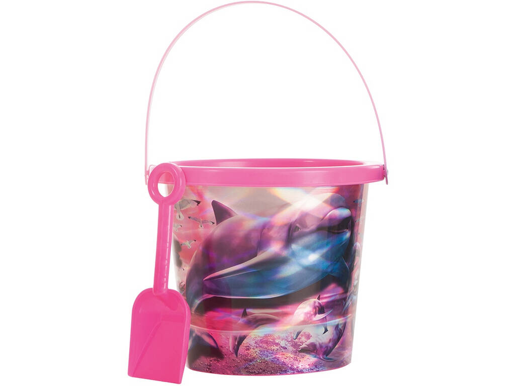 Set secchio da spiaggia lucido 22 cm. con pala Aremar 6642