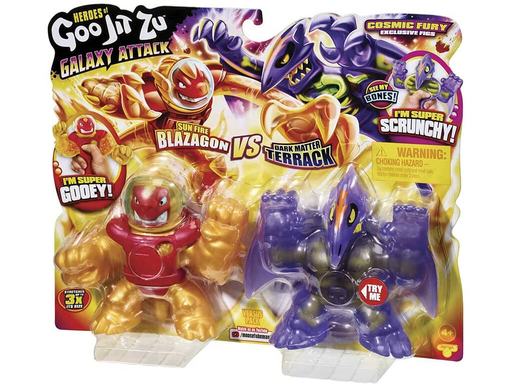 Heroes of Goo Jit Zu Pack 2 Figure Galaxy Attack Bandai CO41169