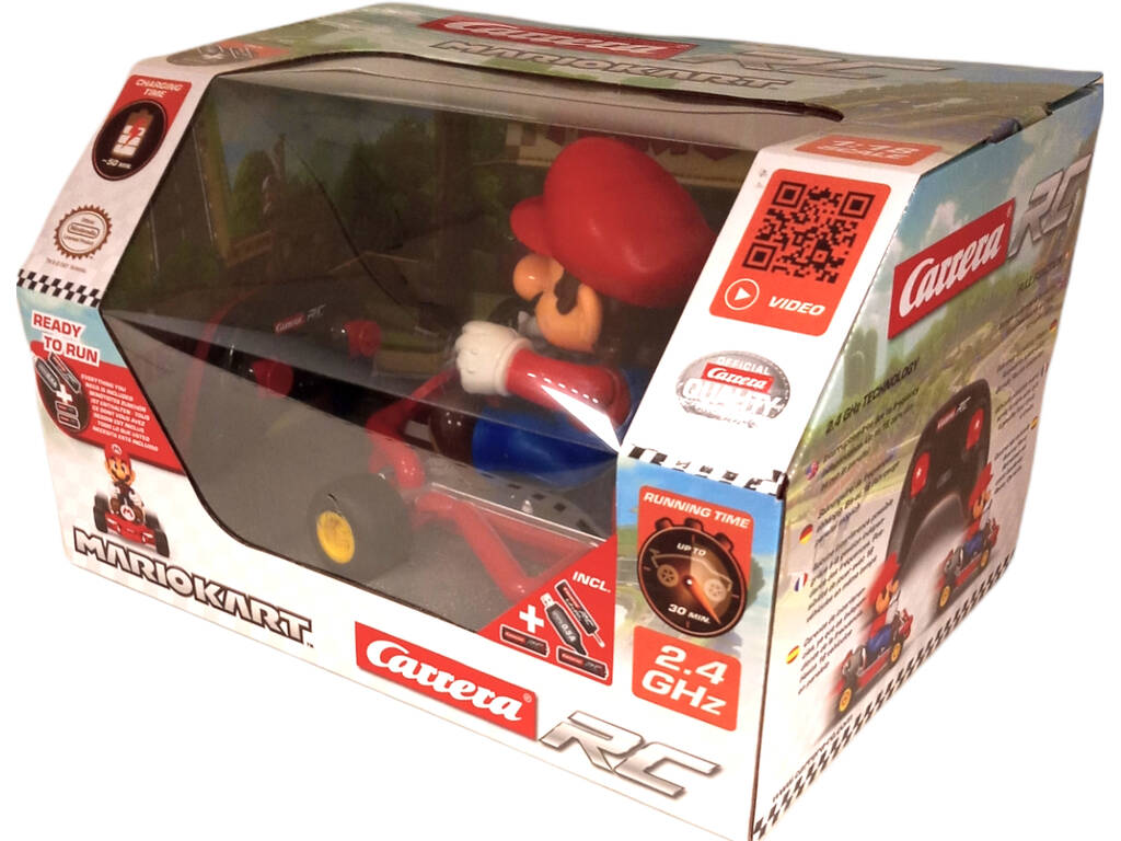 Radiocomando 1:18 Mario Kart Pipe Cart Carrera 200989